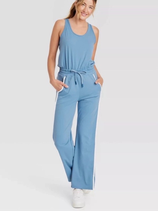 JoyLab Pants - JoyLab Light Blue Sleeveless Jumpsuit